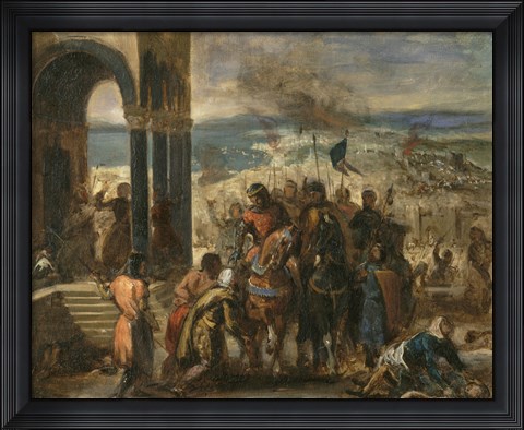 Framed Constantinople Taken by the Crusaders, 1204 Print