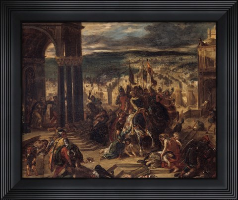 Framed Entrance of the Crusaders into Constantinople, 1852 Print