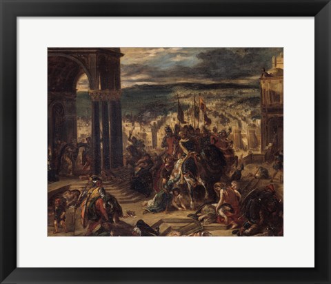 Framed Entrance of the Crusaders into Constantinople, 1852 Print