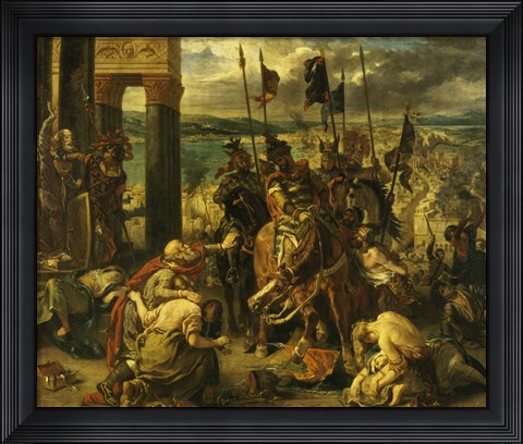 Framed Taking of Constantinople by the Crusaders, April 12th, 1204 Print