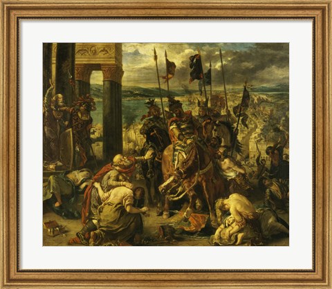 Framed Taking of Constantinople by the Crusaders, April 12th, 1204 Print
