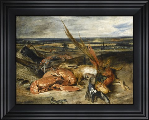Framed Still Life with Lobster, 1827 Print