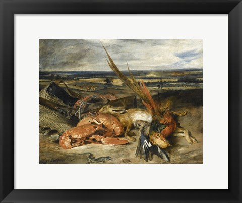 Framed Still Life with Lobster, 1827 Print