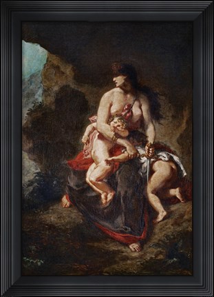 Framed Wrathful Medea, 1862 Print