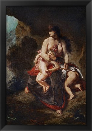 Framed Wrathful Medea, 1862 Print