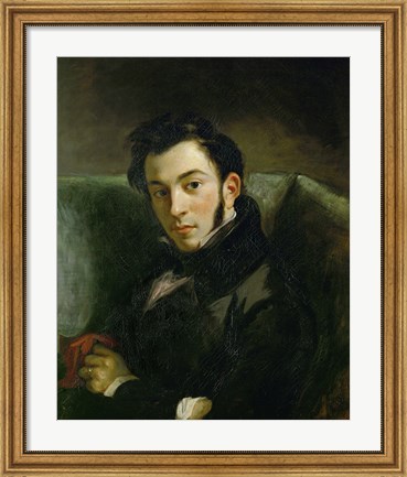 Framed Portrait of Frederic Villot Print