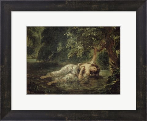 Framed Death of Ophelia Print