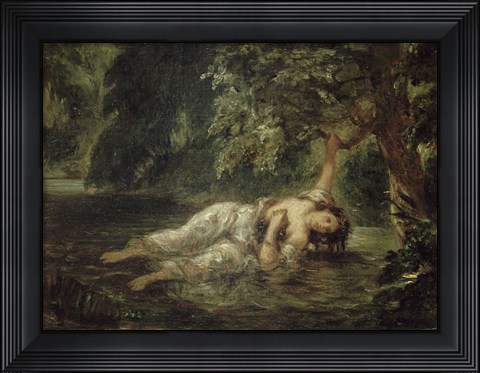 Framed Death of Ophelia Print