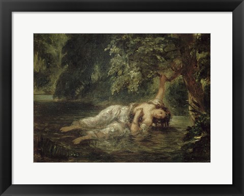 Framed Death of Ophelia Print