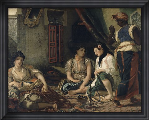 Framed Algerian Women in Their Apartment 1834 Print