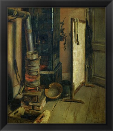 Framed Corner of a Painter&#39;s Study, the Stove Print