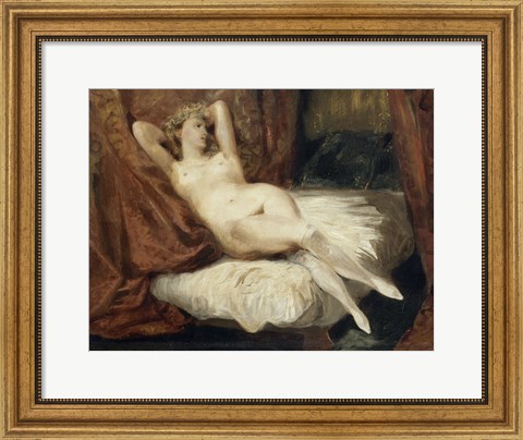 Framed Woman with White Arms Print