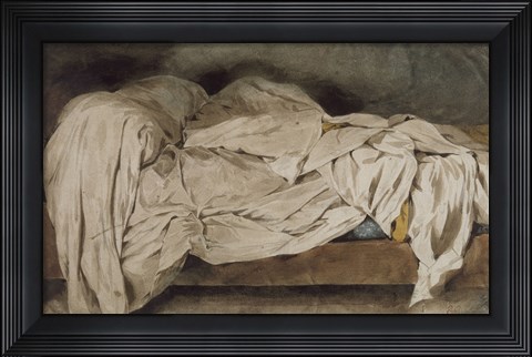 Framed Unmade Bed Print