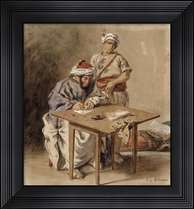 Framed Moroccan Public Scribe Print