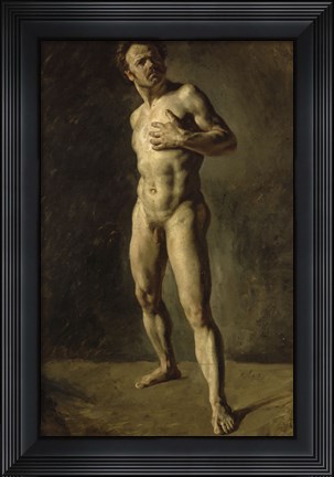 Framed Study of a Male Nude Print