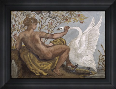 Framed Fresco: Leda Print