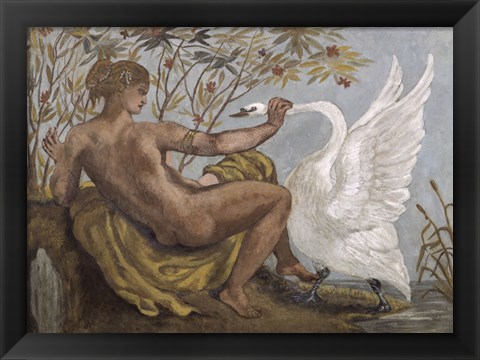 Framed Fresco: Leda Print