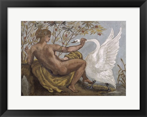 Framed Fresco: Leda Print