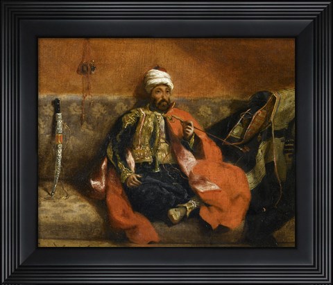 Framed Turk, Smoking on a Divan Print