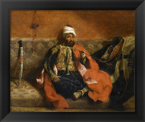 Framed Turk, Smoking on a Divan Print