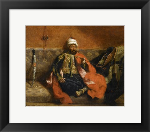 Framed Turk, Smoking on a Divan Print