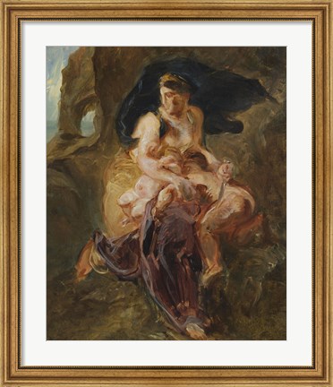 Framed Medea about to Kill her Children Print