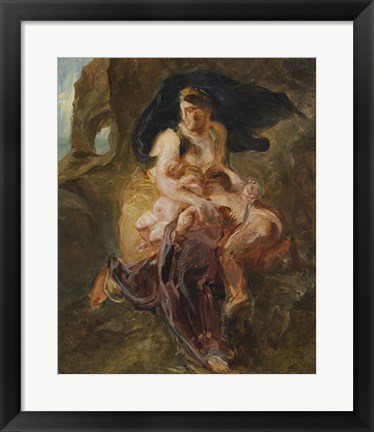 Framed Medea about to Kill her Children Print