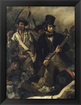 Framed Liberty Leading the People, 1830 Print