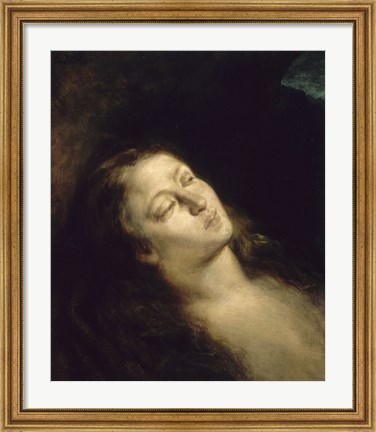 Framed Magdalen in the Wilderness, 1845 Print