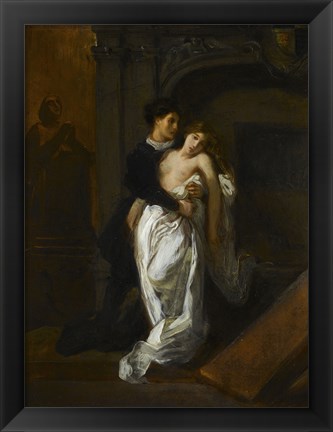 Framed Romeo and Juliet at the Capulet Tomb Print