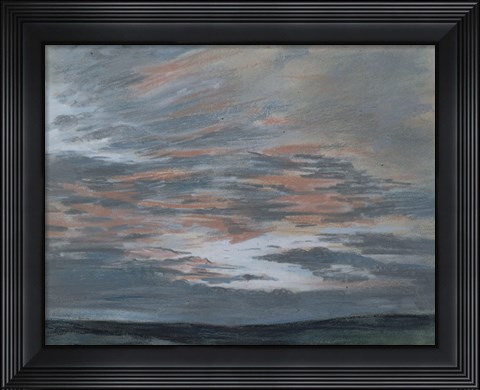 Framed Study of Sky with Setting Sun, c. 1849 Print
