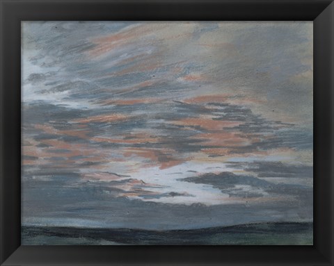 Framed Study of Sky with Setting Sun, c. 1849 Print