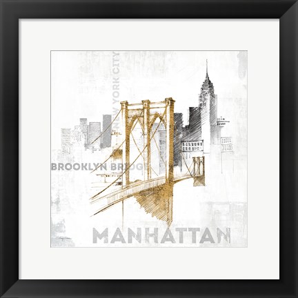 Framed Brooklyn Bridge Print