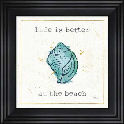 Framed Sea Treasures I Print