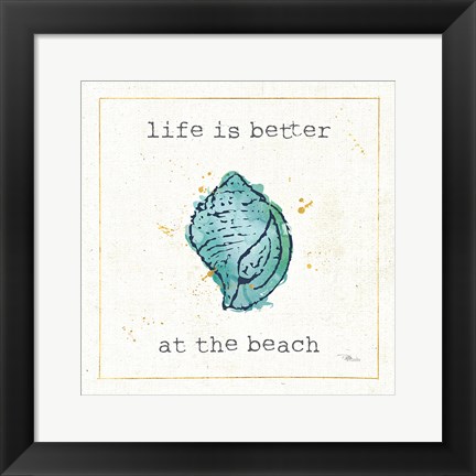 Framed Sea Treasures I Print