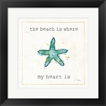 Framed Sea Treasures III Print