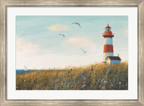 Framed Seaside View I Print