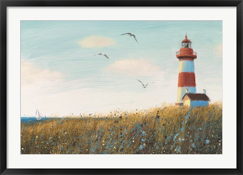 Framed Seaside View I Print