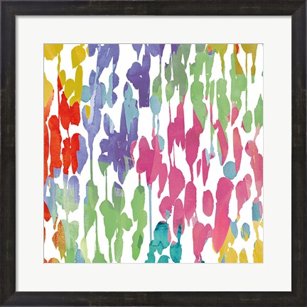 Framed Splashes of Color II Print