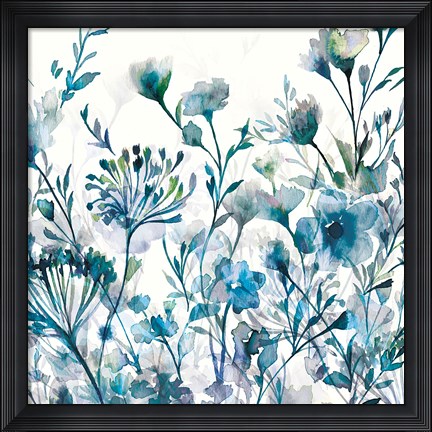Framed Transparent Garden  Apple Green Print