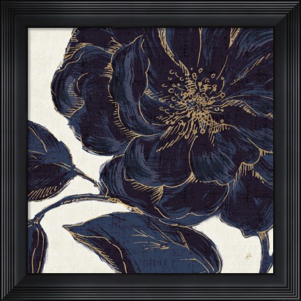 Framed Indigo Garden II Print