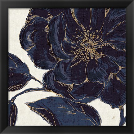 Framed Indigo Garden II Print