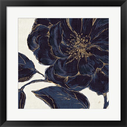 Framed Indigo Garden II Print