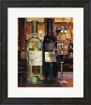 Framed Reflection of Wine II Print