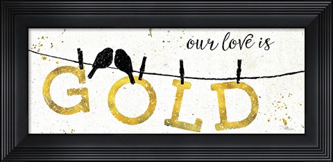 Framed Shine Like Gold II Print
