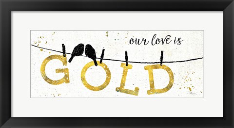 Framed Shine Like Gold II Print