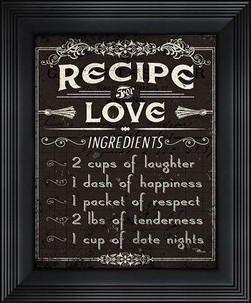 Framed Life Recipes I Print