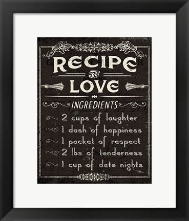 Framed Life Recipes I Print