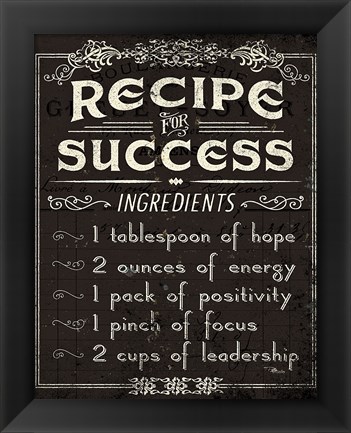 Framed Life Recipes II Print