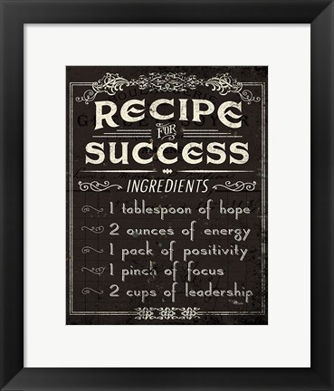 Framed Life Recipes II Print